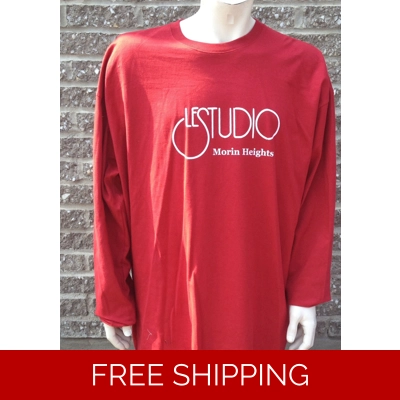 Le Studio Red Long sleeve {White Front Logo} M-H